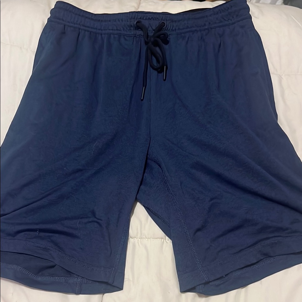 Algo Athletic Blue Shorts with Elastic Waistband and Lightweight Fabric